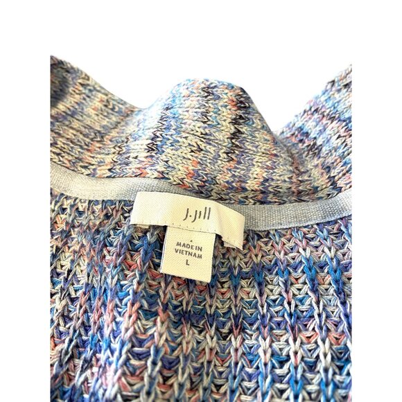 J. Jill Blue Jasper Dropped Shoulder Sweater Size L - Picture 3 of 13